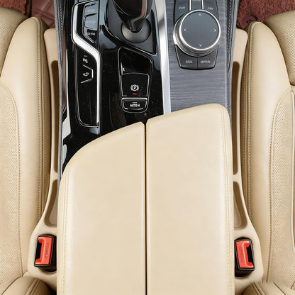 Car Seat Gap Filler Organizer Universal for Car SUV Truck Accessories Seat Gap Plug Blocker with Storage Slot Beige 2 Pack
