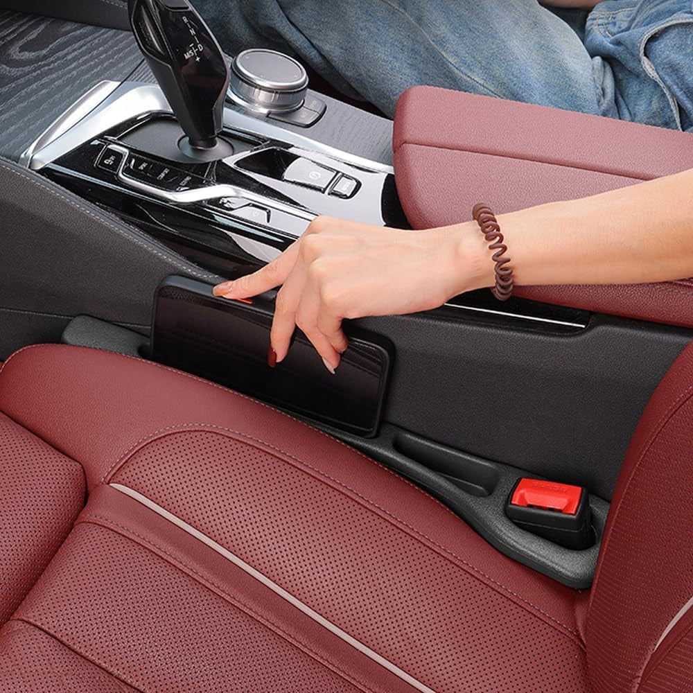 Say goodbye to lost items in your car! 🚗✨ Check out our Universal Car Seat Gap Filler Organizer - perfect for SUVs and trucks! 🖤 2-pack for extra storage and convenience! #CarAccessories #OrganizationGoals