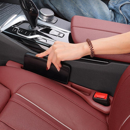 Car Seat Gap Filler Organizer Universal for Car SUV Truck Accessories Seat Gap Plug Blocker with Storage Slot Red 2 Pack