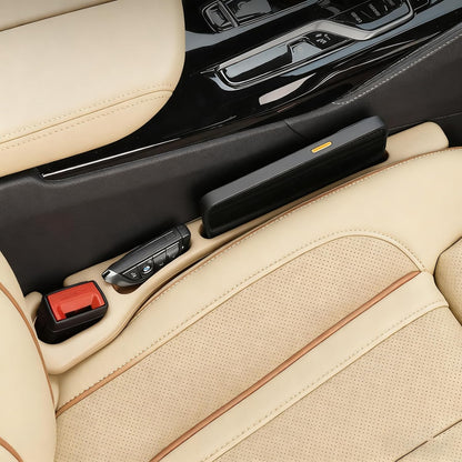 Car Seat Gap Filler Organizer Universal for Car SUV Truck Accessories Seat Gap Plug Blocker with Storage Slot Beige 2 Pack