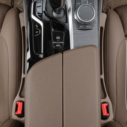 Car Seat Gap Filler Organizer Universal for Car SUV Truck Accessories Seat Gap Plug Blocker with Storage Slot Brown 2 Pack